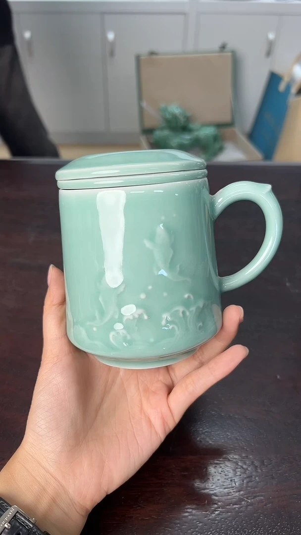 龙泉云间青瓷小米茶器