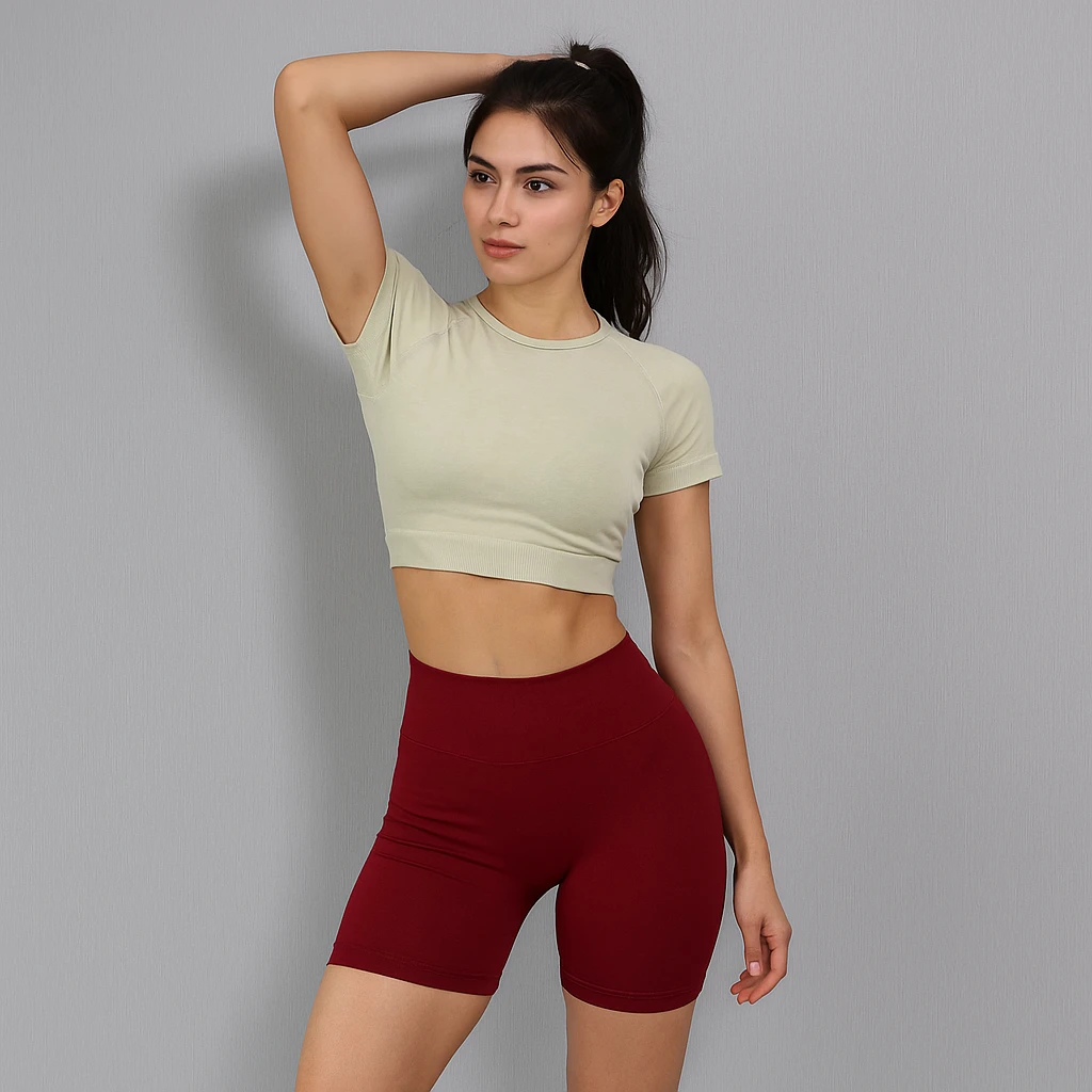CROEPROcorepro低腰提臀三分裤紧身运动套装高级专业马拉松短裤