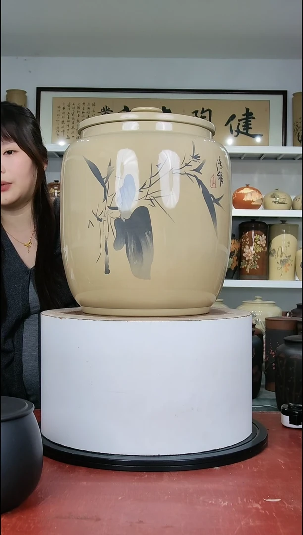 微瑕15饼白泥茶缸纯手工