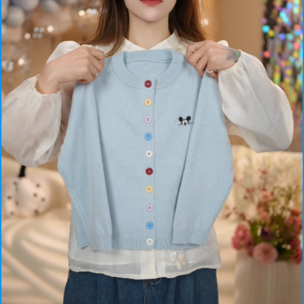 2025春款儿童针织开衫女童毛衣百搭春季可爱甜美网红洋气运动韩版