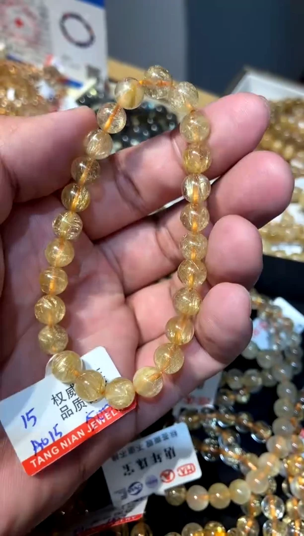 【闪购商品】水晶674-未镶嵌金发钛金7mm+