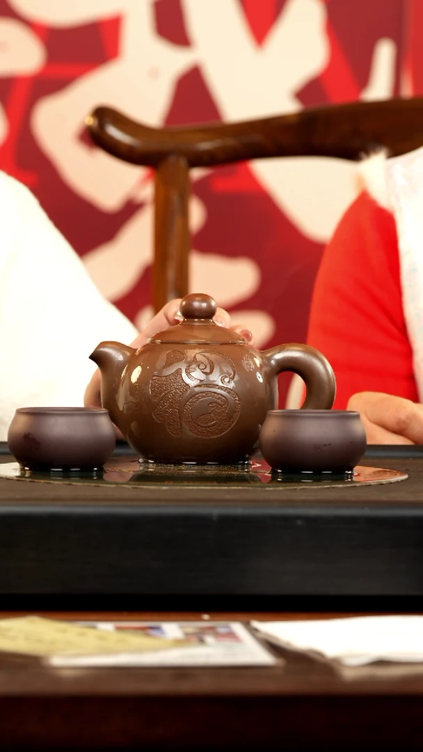【闪购商品】紫砂茶壶ZCP 黑墩头 芙蓉珠 350cc