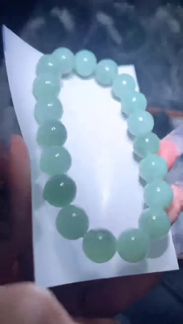定制翡翠未镶嵌天然缅甸A货翡翠手串21