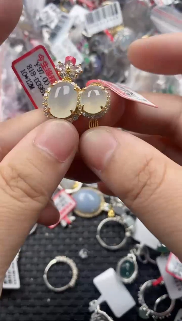 银S925镶嵌戒指翡翠222   4