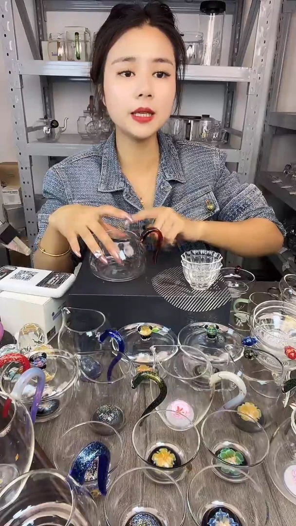 手工艺品玻璃禾器  淡然公道杯琥珀色