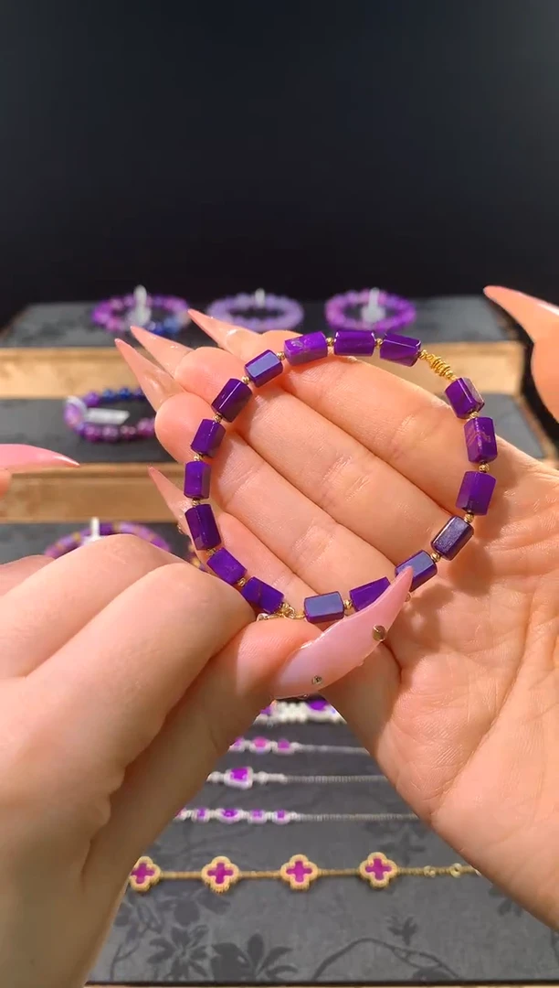 苏纪石（舒俱来）18K金镶嵌.手链