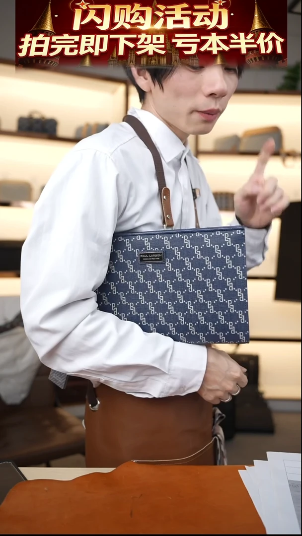 头层牛皮男手工牛皮男包