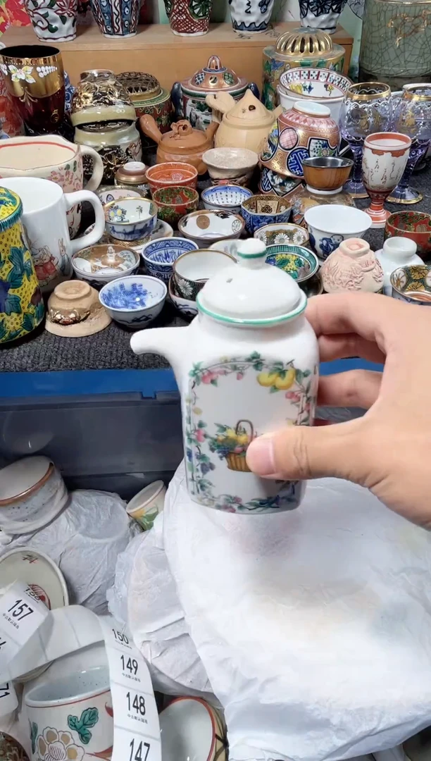 瓷片龙***人物语海外回流瓷器中古品。