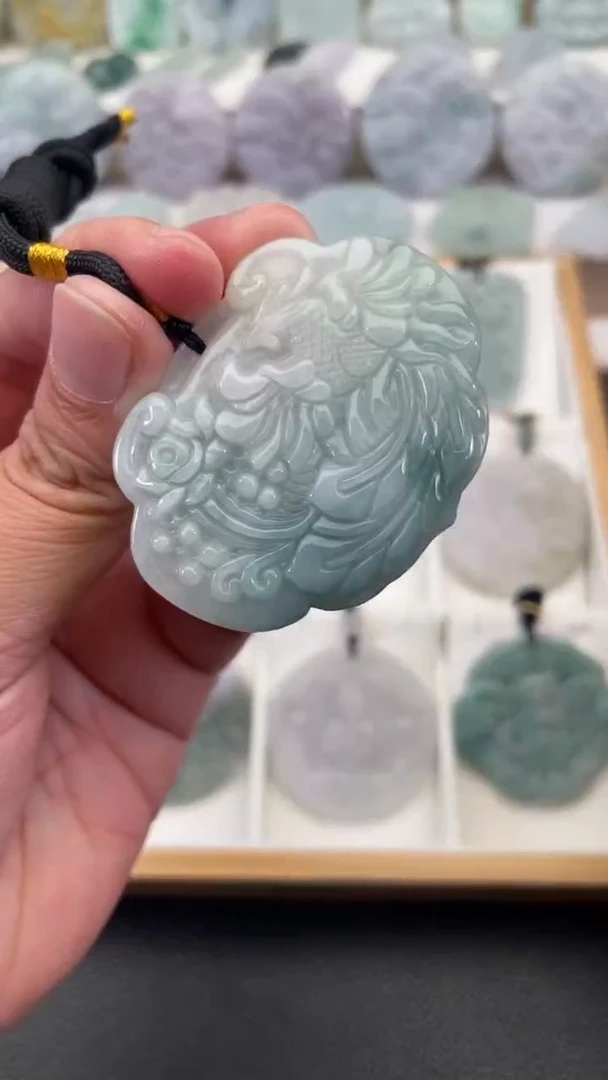 颈饰未镶嵌翡翠天然缅甸翡翠A货 有瑕疵10