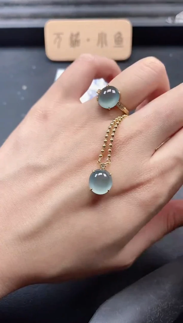 银S925镶嵌戒指翡翠51511