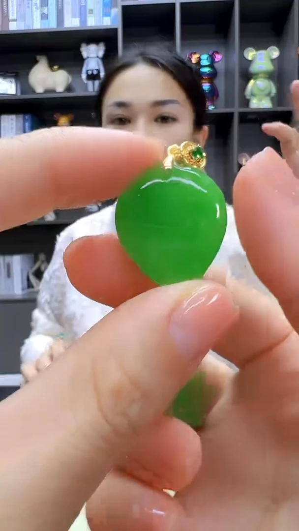 翡翠14K金镶嵌颈饰丹丹diy劲饰