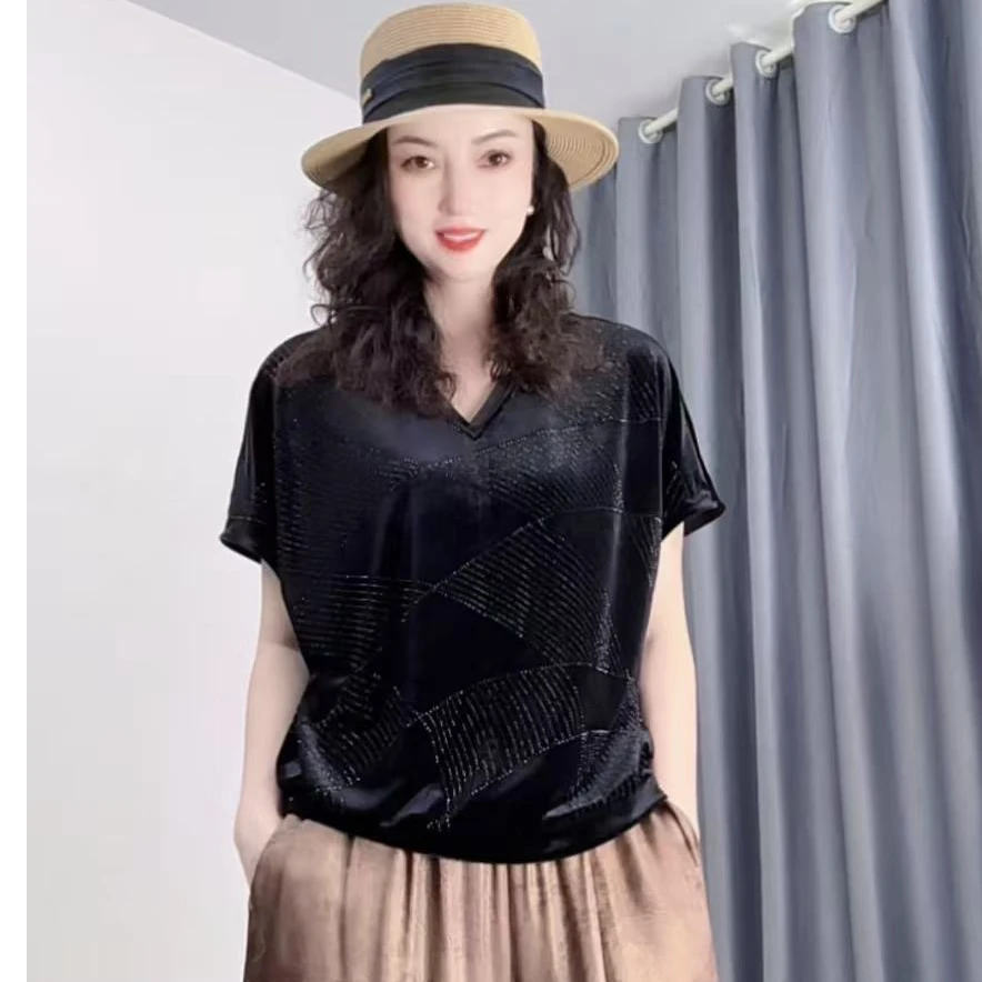 【鑫兰精选】高品菱子格烫钻上衣重工轻奢显瘦气质时尚休闲百搭宽松