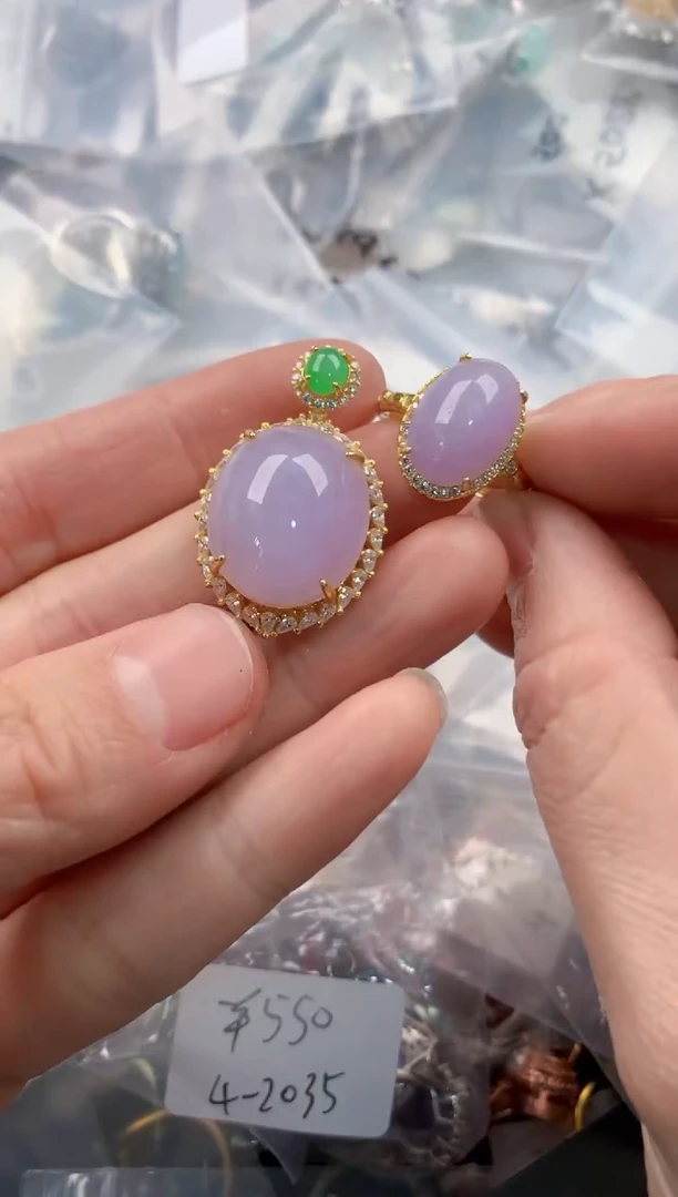 银S925镶嵌戒指翡翠欣**服666   5