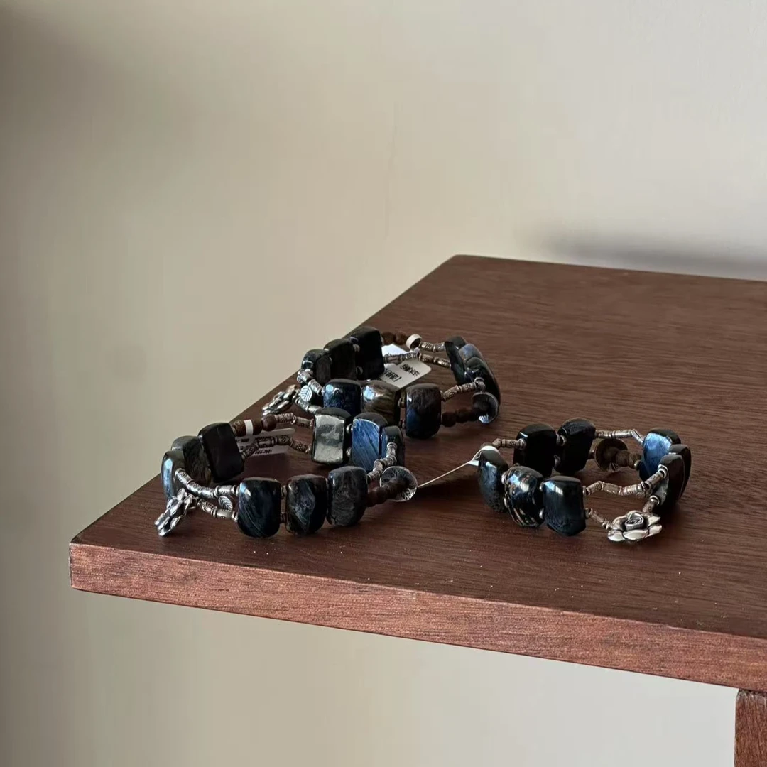 月球来信 沉香223海南莺歌绿奇楠彼得石设计款手串多样性发其一