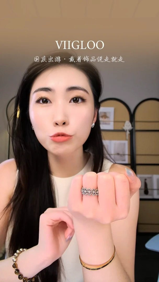 纯铜无超美蕾丝镂空戒指