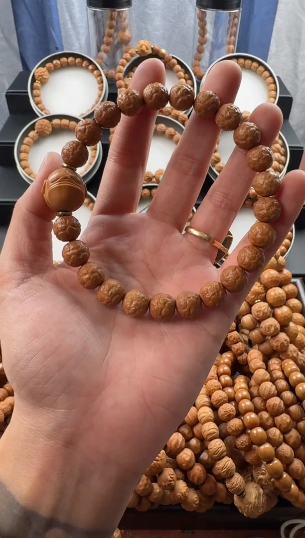 手串猴头核桃饕餮送单颗雕刻返油