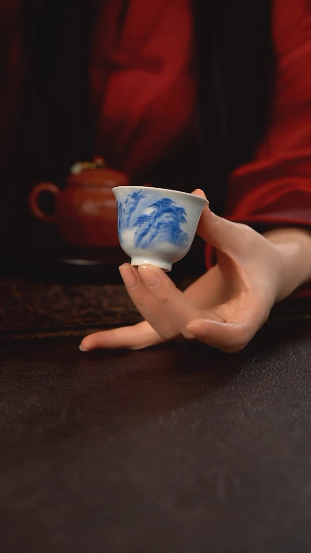【闪购商品】杯聚澜堂国画山水铃铛杯Q