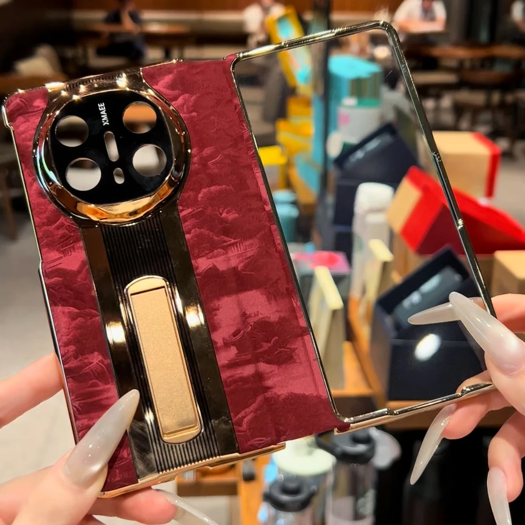 【真皮壳膜一体全包】适用华为MateX6真皮手机壳磁吸防摔MateX5