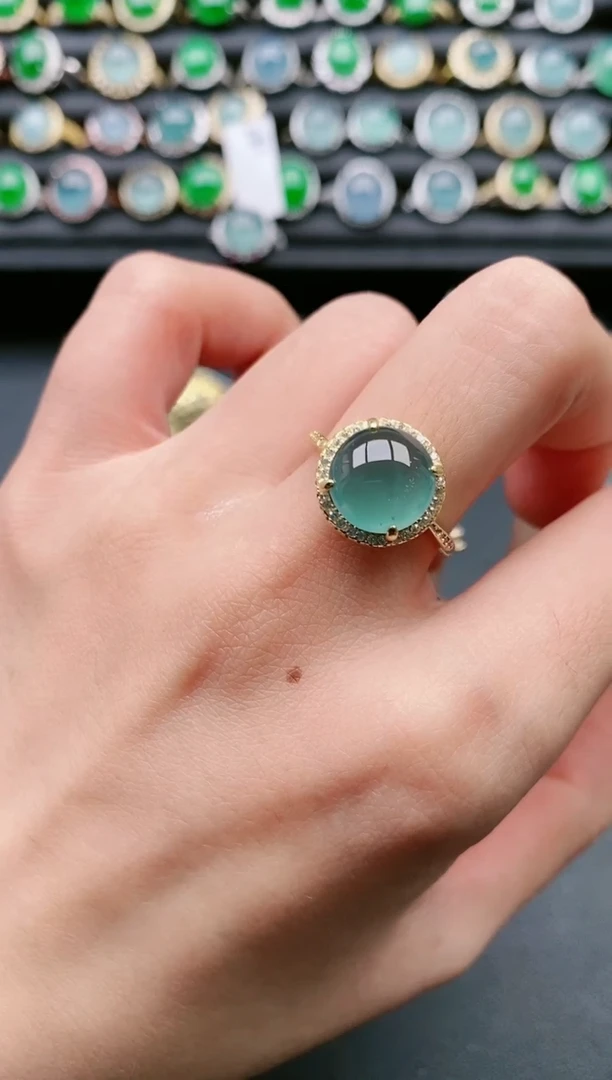 【闪购商品】翡翠戒指银S925镶嵌111111