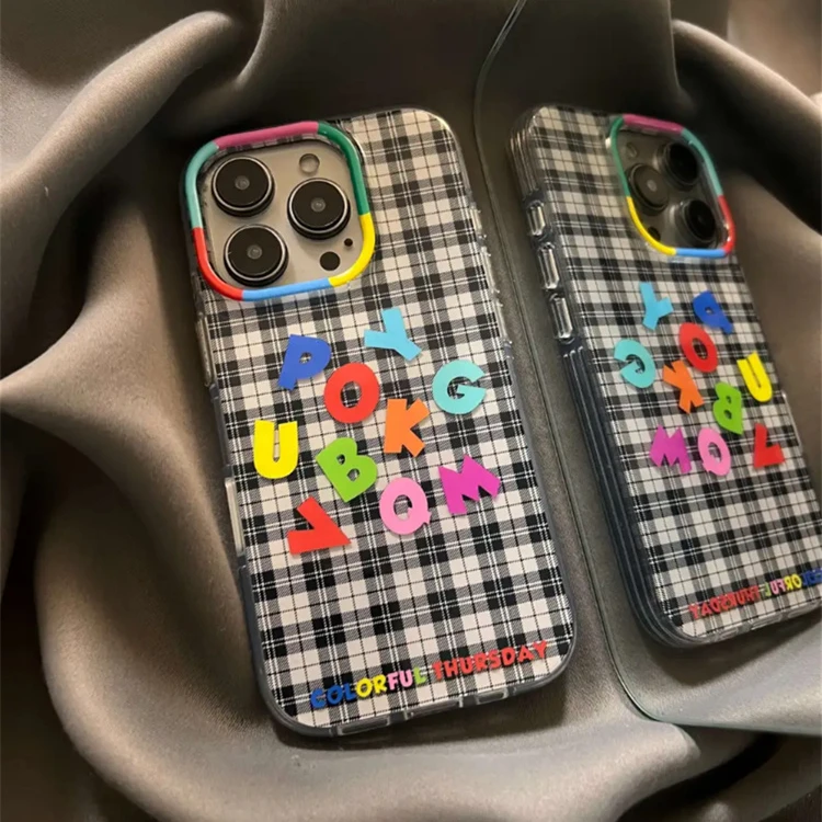 ins小众创意彩虹条纹适用iPhone16Promax手机壳15pro多巴胺14pro