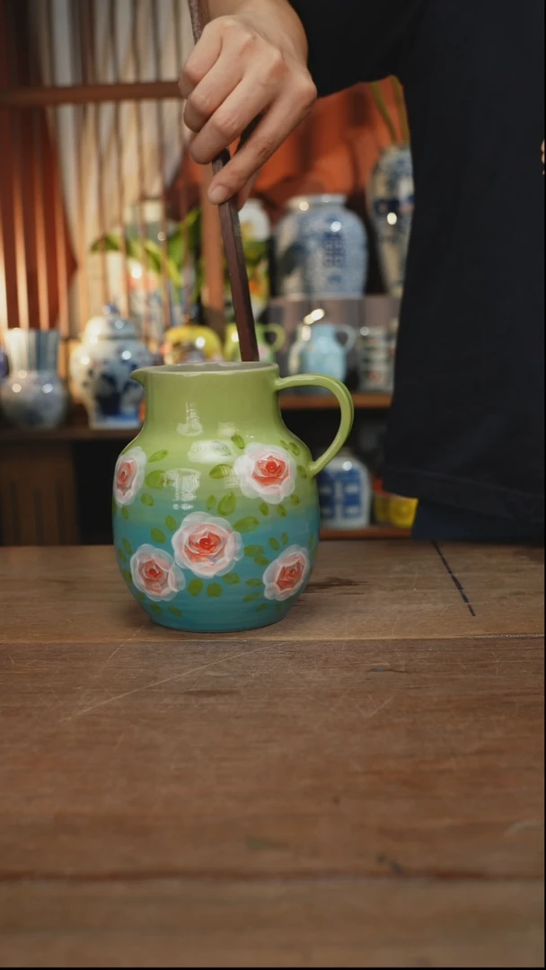 瓷片【简家甄选】景德镇设计师釉下手绘陶瓷餐具