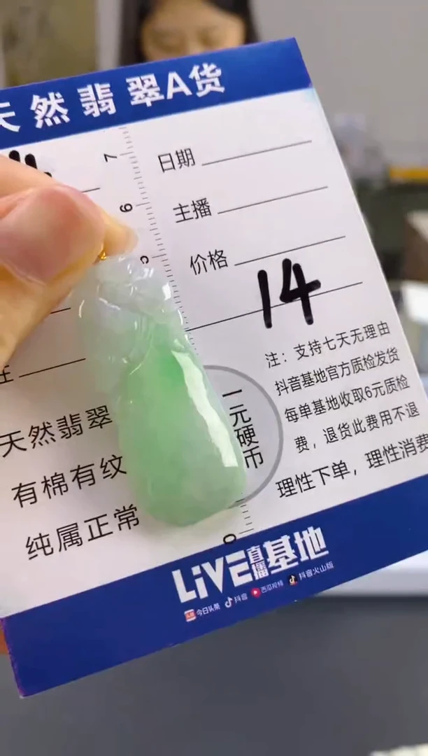 【闪购商品】翡翠颈饰18K金镶嵌天然A货翡翠