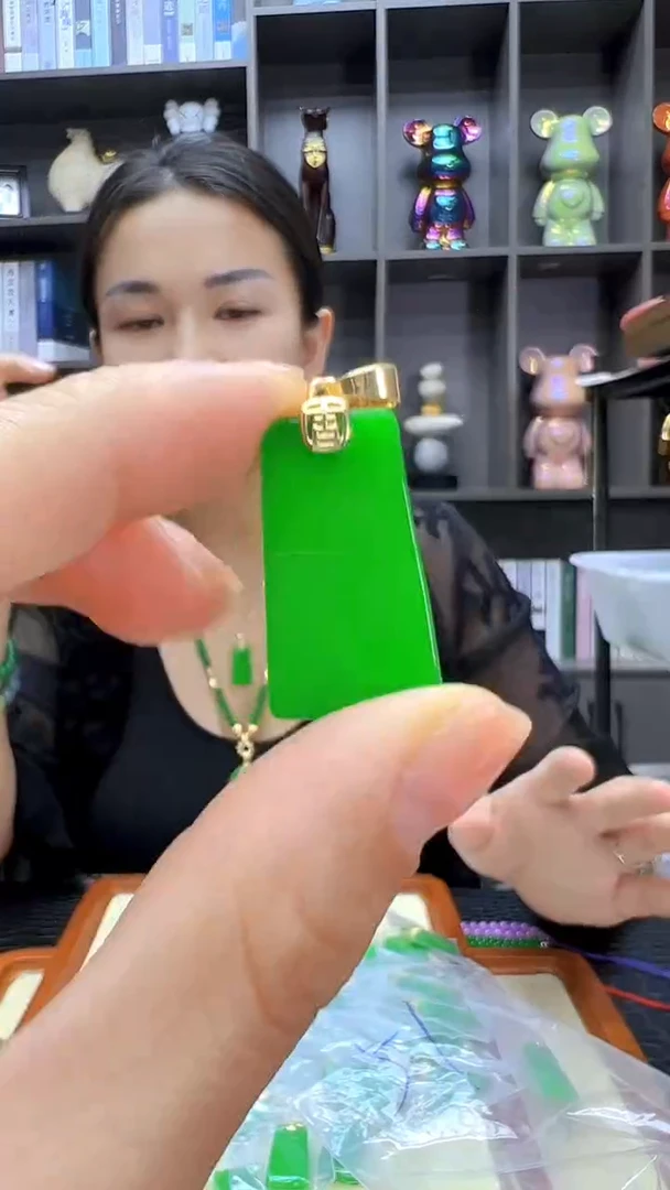 翡翠14K金镶嵌颈饰丹丹diy劲饰