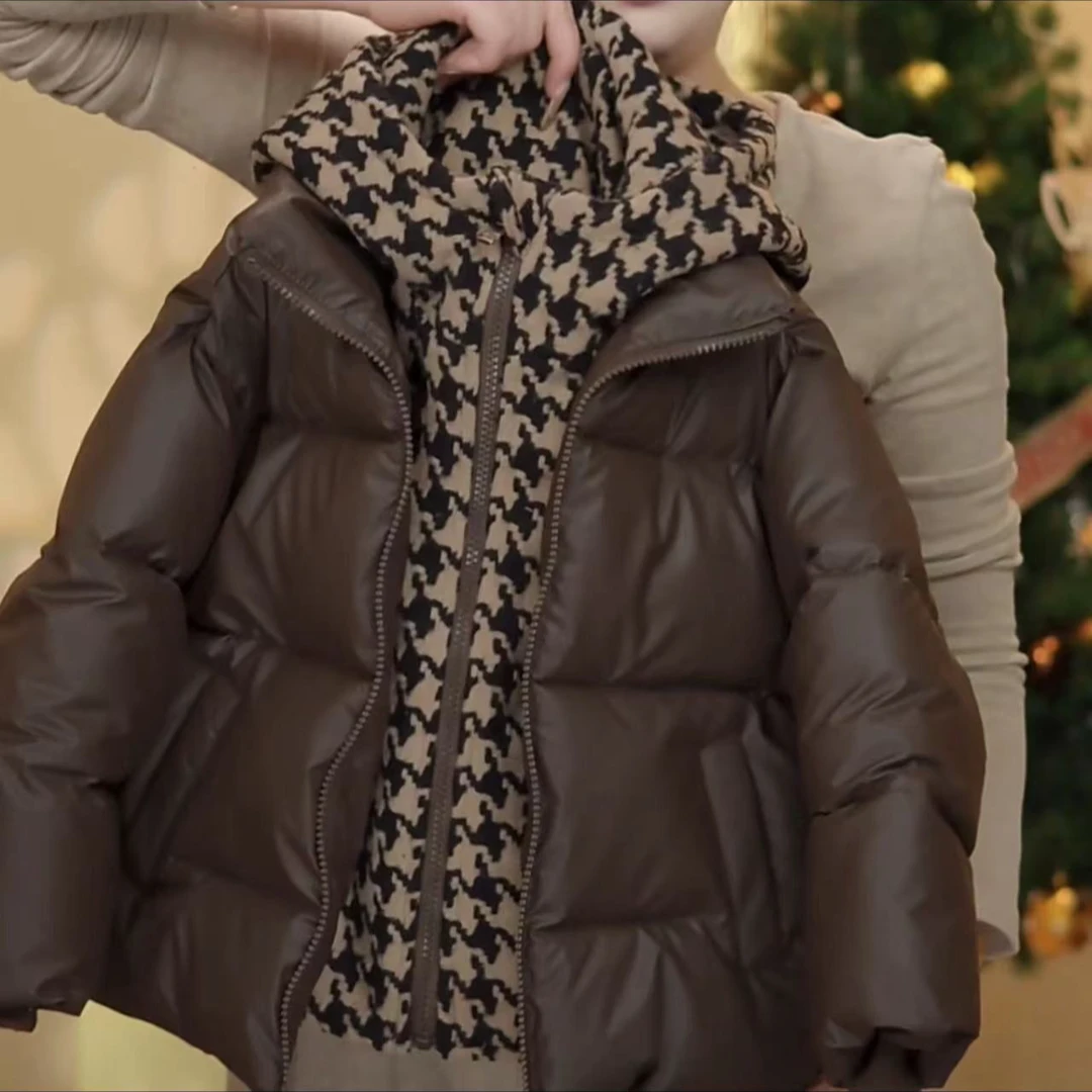 儿童2025冬季新款保暖棉服宽松时尚外穿洋气连帽秋冬中大童外套