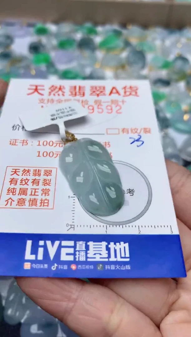 【闪购商品】翡翠颈饰18K金镶嵌天然翡翠A货