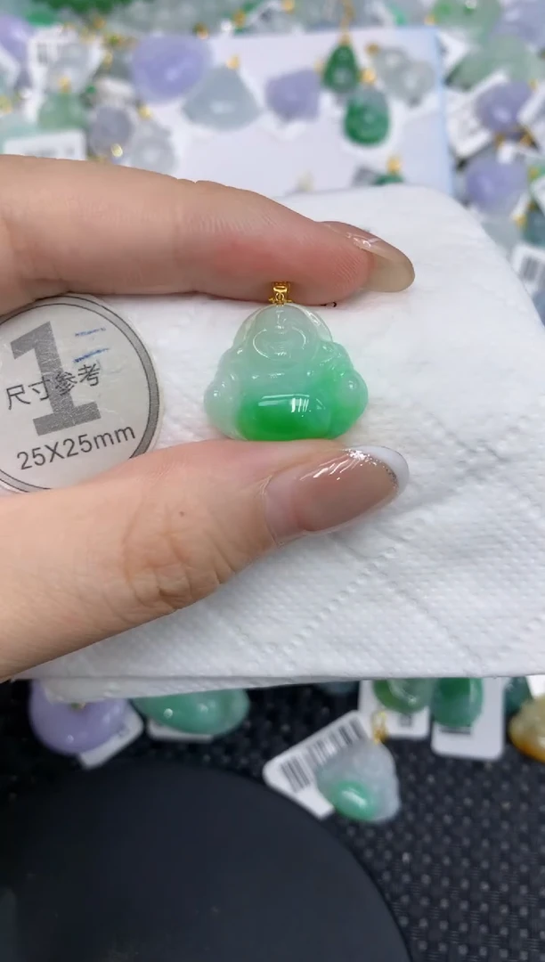 颈饰18K金镶嵌翡翠11111111