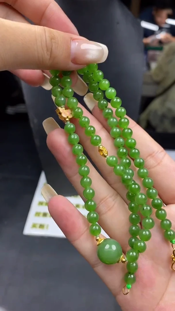 项链银S925镶嵌和田玉多样性-手串项链套装-T133