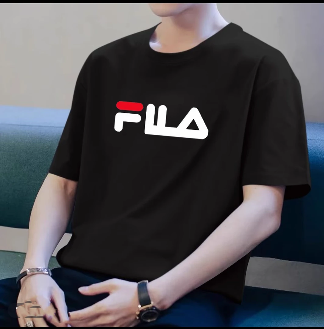 8【奥莱撤柜】斐家短袖 前胸大图新款时尚 男女同款 {发正标}