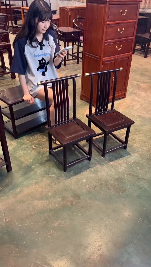 花梨木类成套家具X**Z靠背椅一对