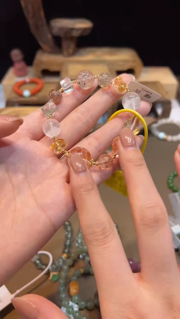 水晶手链未镶嵌手饰@@E6823