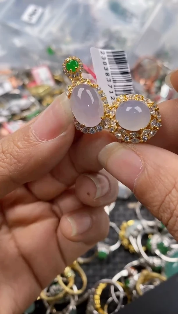 银S925镶嵌戒指翡翠999---10