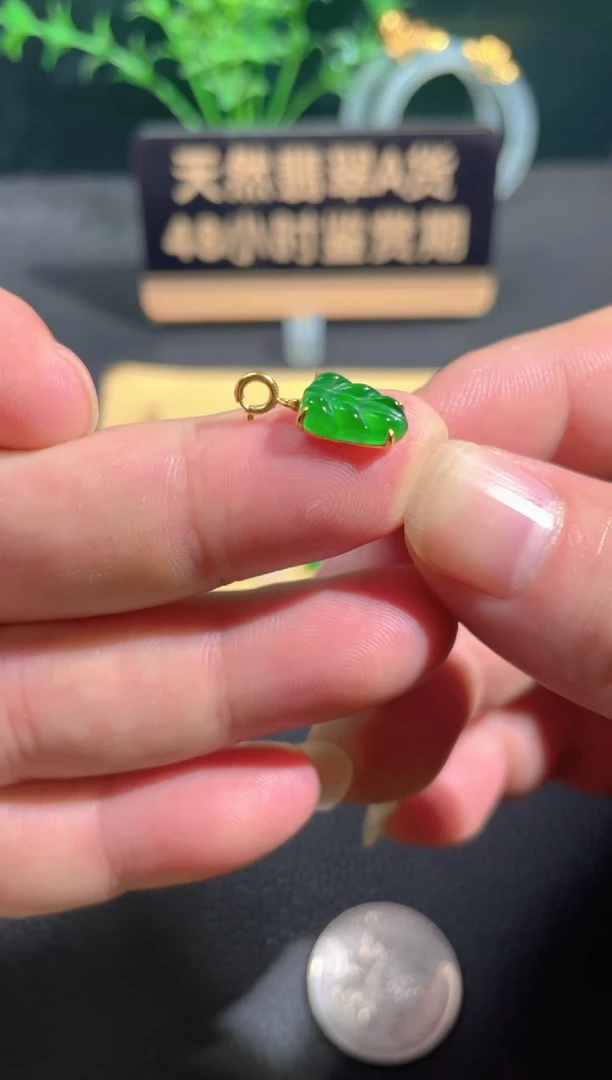 翡翠18K金镶嵌颈饰翡翠