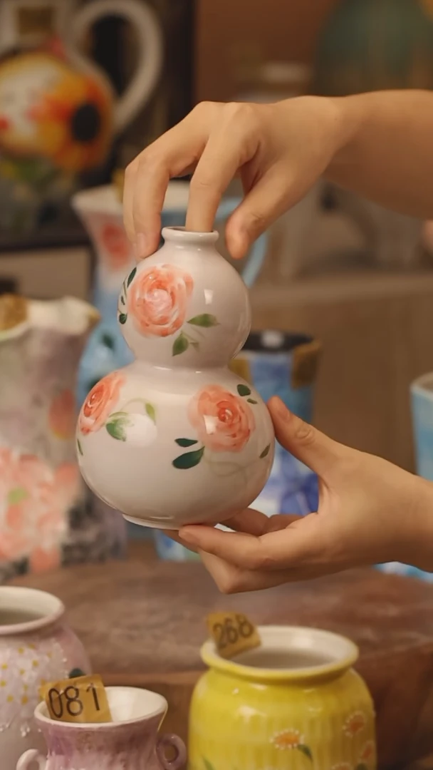 陶瓷028景德镇设计师手作花器摆件侘寂风