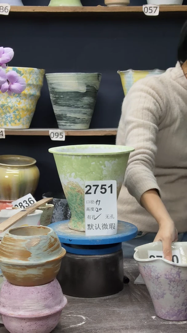 景德镇陶瓷花盆默认微瑕2751