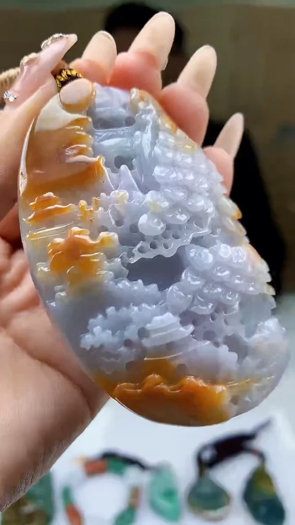【闪购商品】定制翡翠未镶嵌4969ty-毛货挂件9