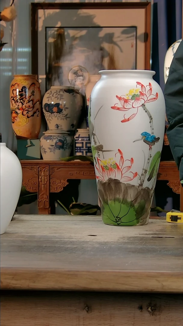【闪购商品】瓷片景德镇纯手工釉下彩精品花瓶