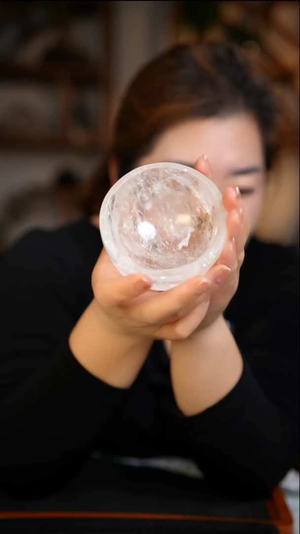未镶嵌珠宝半成品水晶白水晶碗D580