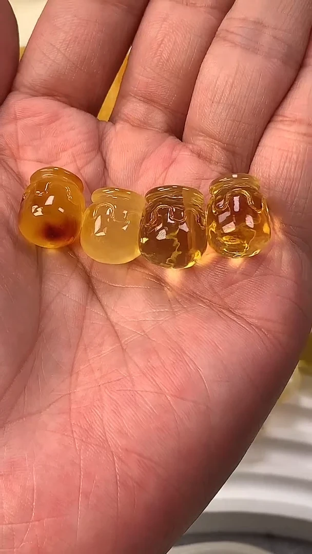 未镶嵌琥珀裸石蜜罐随机发其中之一