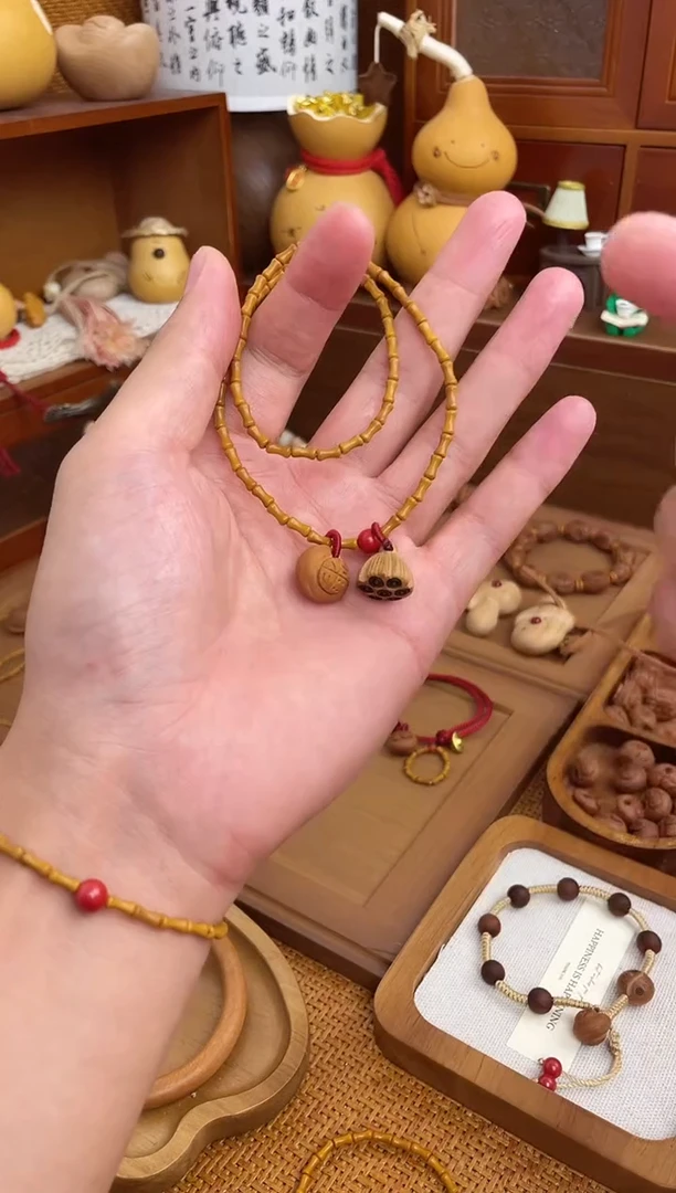 竹节手串一物一拍好运连连双圈加莎莎