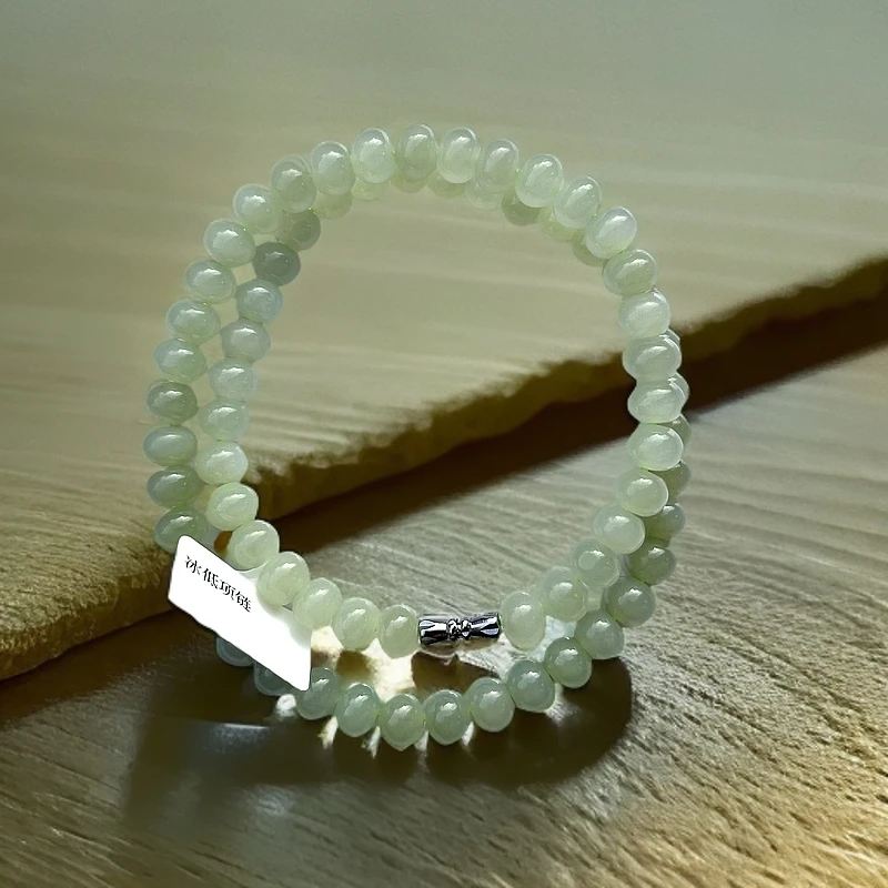 天然和田玉冰晴水妈妈链 1299