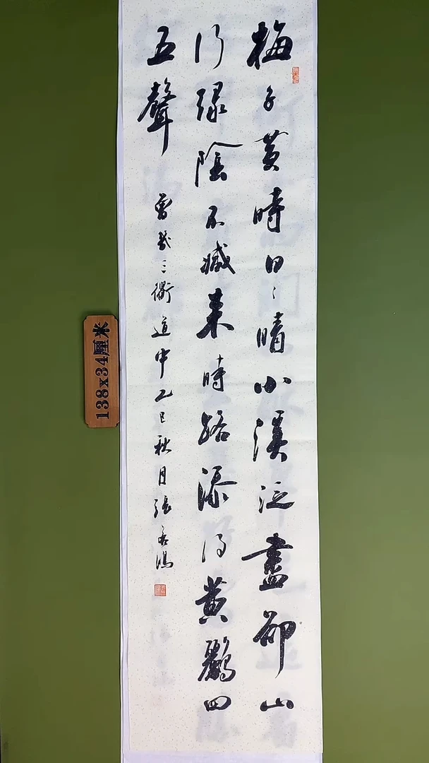 书法书法 张若鸿 尺寸138cm*34cm