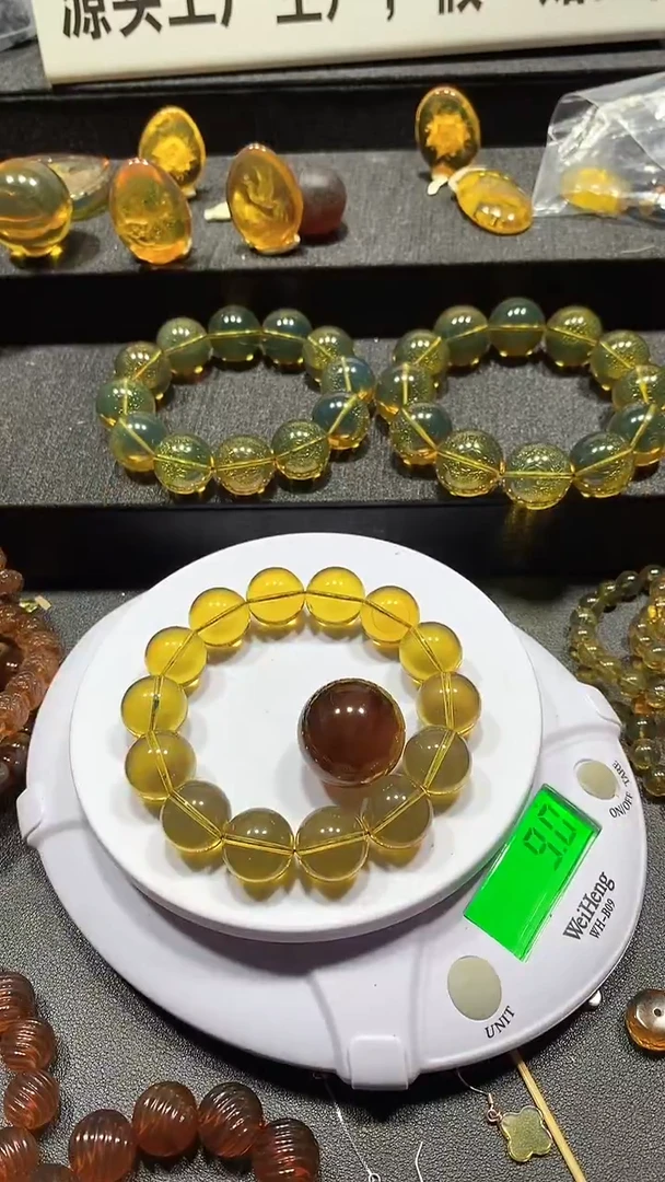 琥珀颈饰未镶嵌天然缅甸琥珀单珠