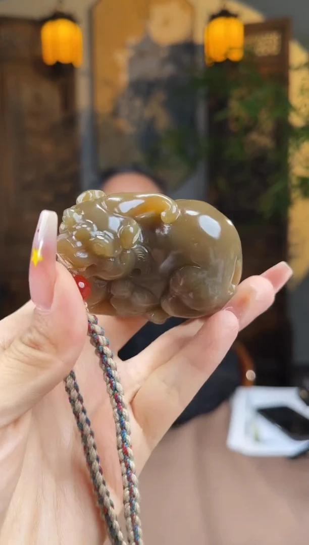 和田玉未镶嵌颈饰S371