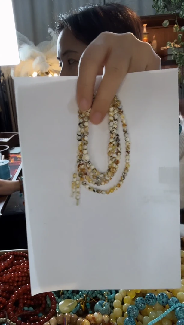 蜜蜡颈饰未镶嵌蜜蜡奥利奥精品长链