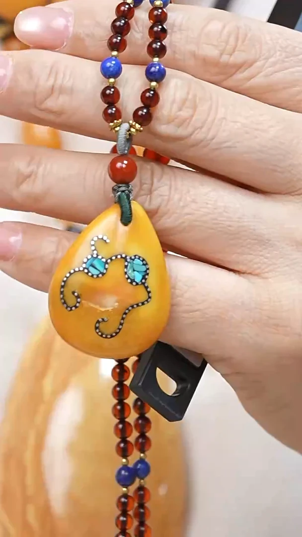 蜜蜡颈饰未镶嵌4571天然蜜蜡珠宝奇石全部保真