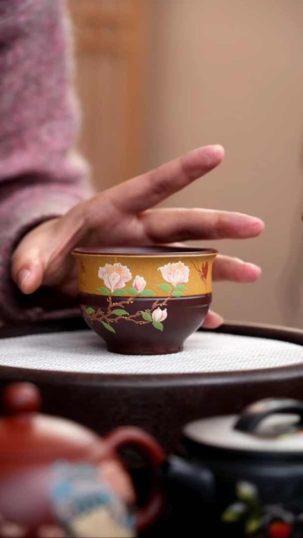 【闪购商品】紫砂茶壶黄金段双色玉兰杯